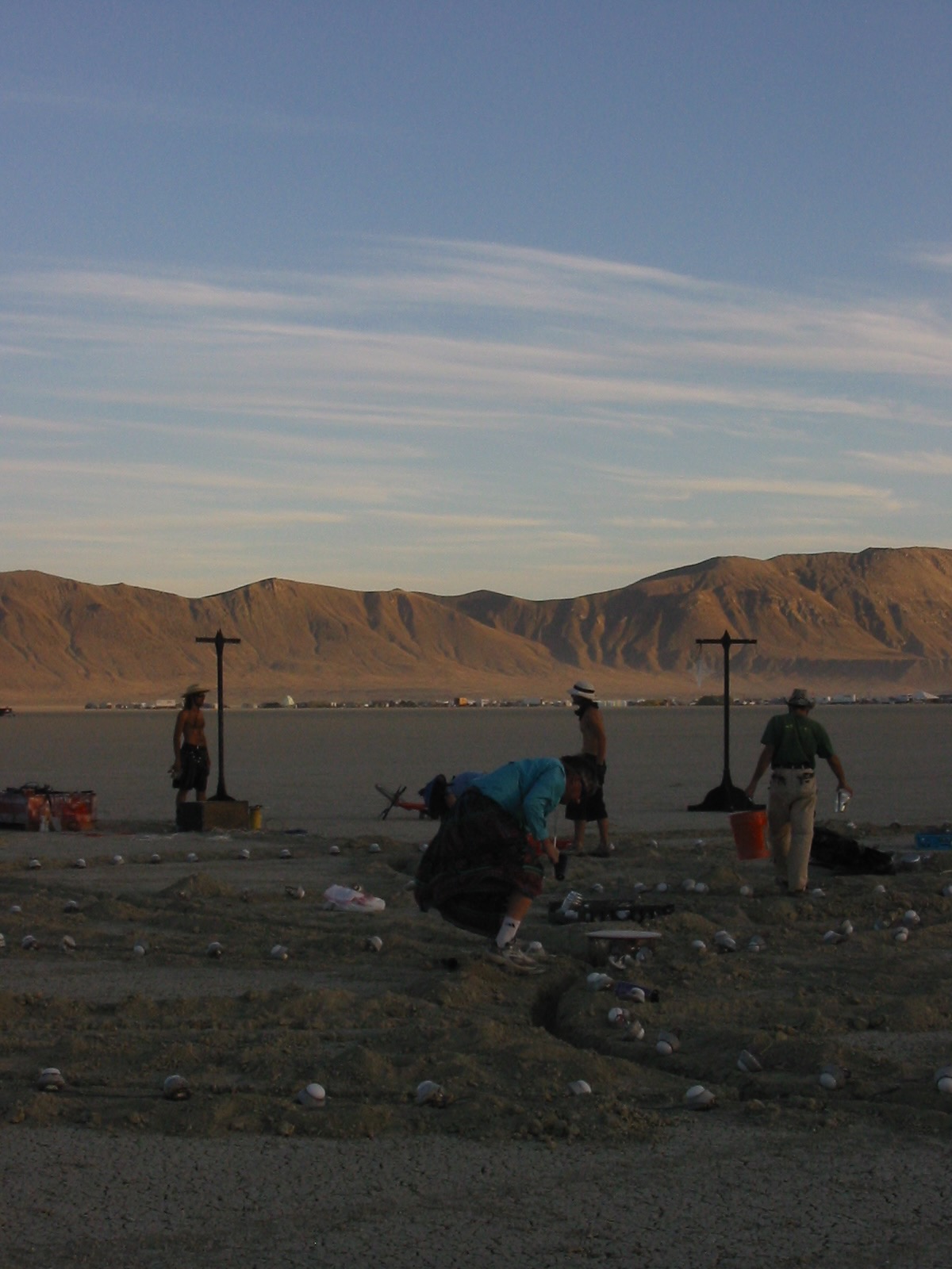 Sundown. Most pods placed and wired in for SoLA.